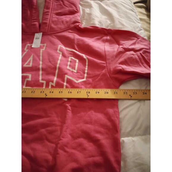 GAP Womens SIZE Large Pink Logo Hoodie Sweatshirt  Cotton Blend NWT - Picture 4 of 12